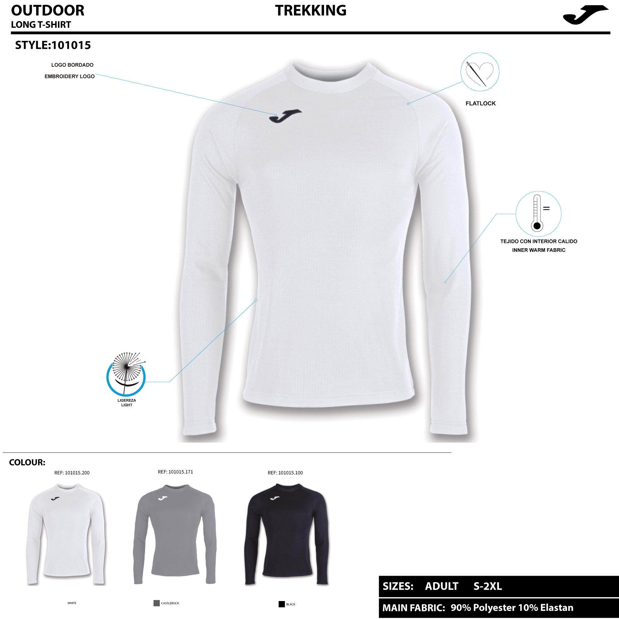 Camiseta Manga Larga Fitness Hombre Joma Brama Fleece Negro 3/3