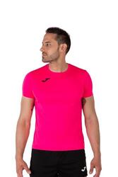 Maillot Manches Courtes Running Homme Joma Record II Corail Fluo