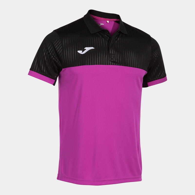 Polo Manga Corta Pádel Niños Joma Montreal Rosa Flúor