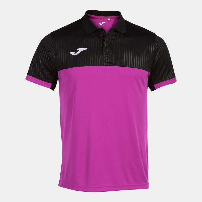 Polo Manga Corta Pádel Niños Joma Montreal Rosa Flúor