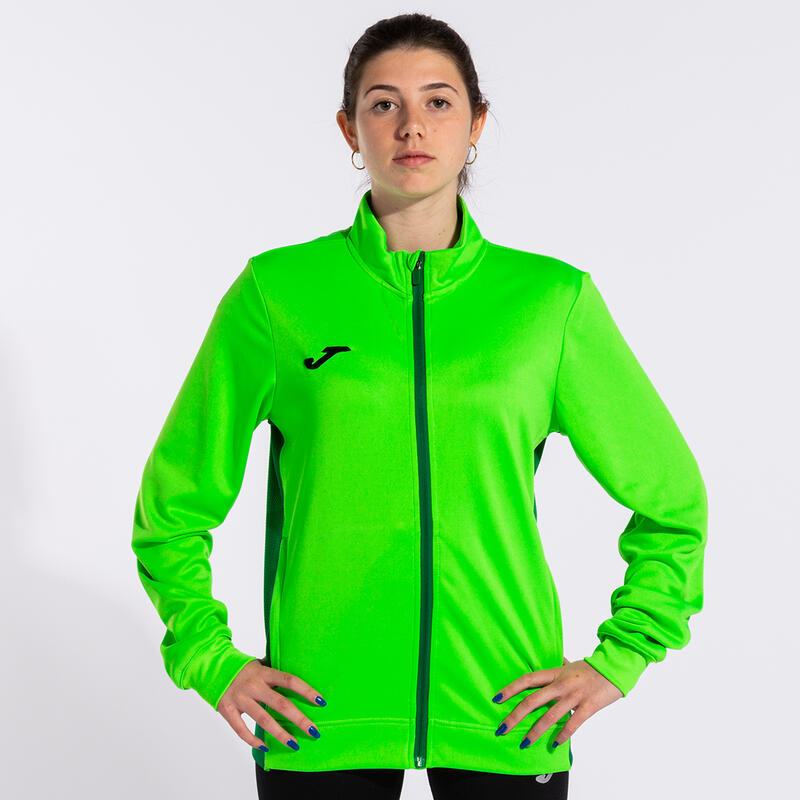 Chaqueta Fútbol Mujer Joma Winner II Verde Flúor