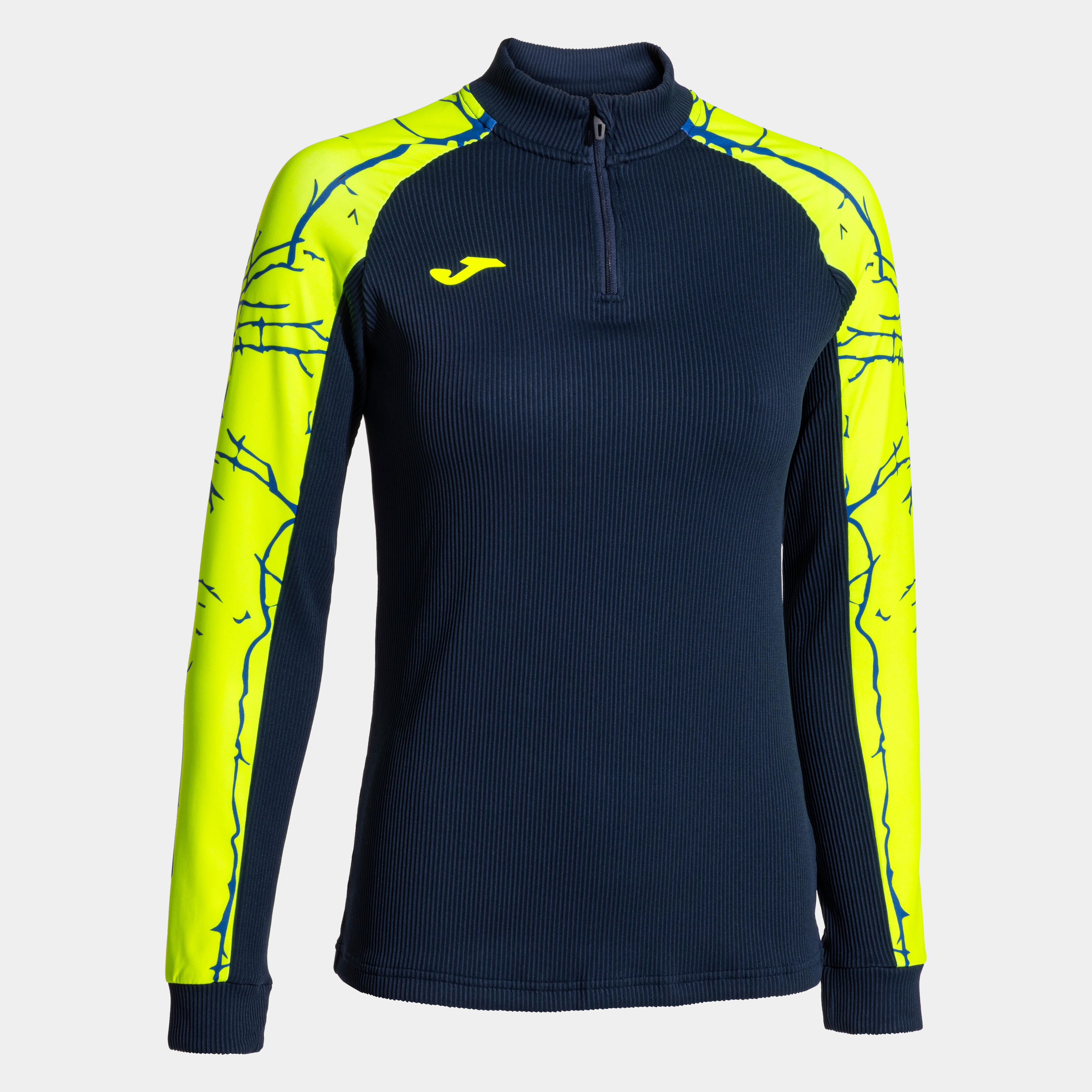 Joma - Sweat-shirt Running Femme Joma Elite Ix Bleu Marine - Pull - Bleu|jaune - 38 S - Decathlon