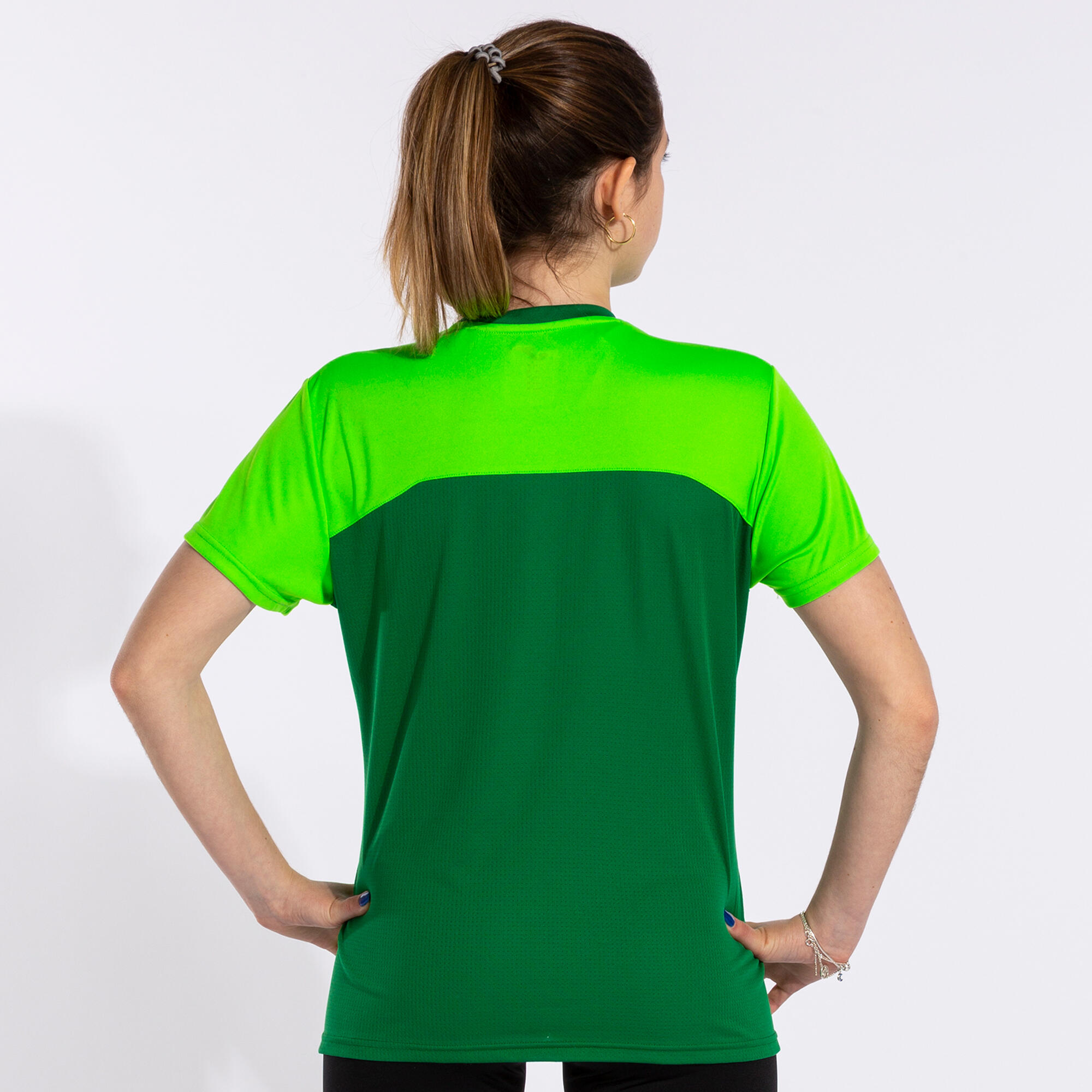 T-Shirt Manga Curta Futebol Mulher Joma Winner II Verde Fluor 4/5