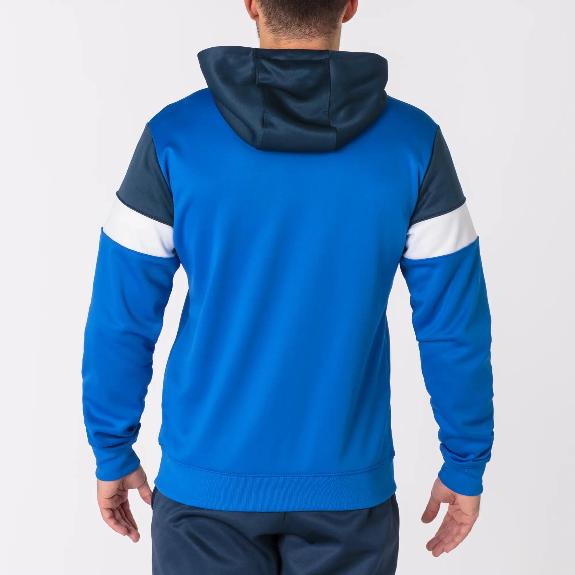 Chaqueta Con Capucha Fútbol Hombre Joma Crew IV Royal 3/5