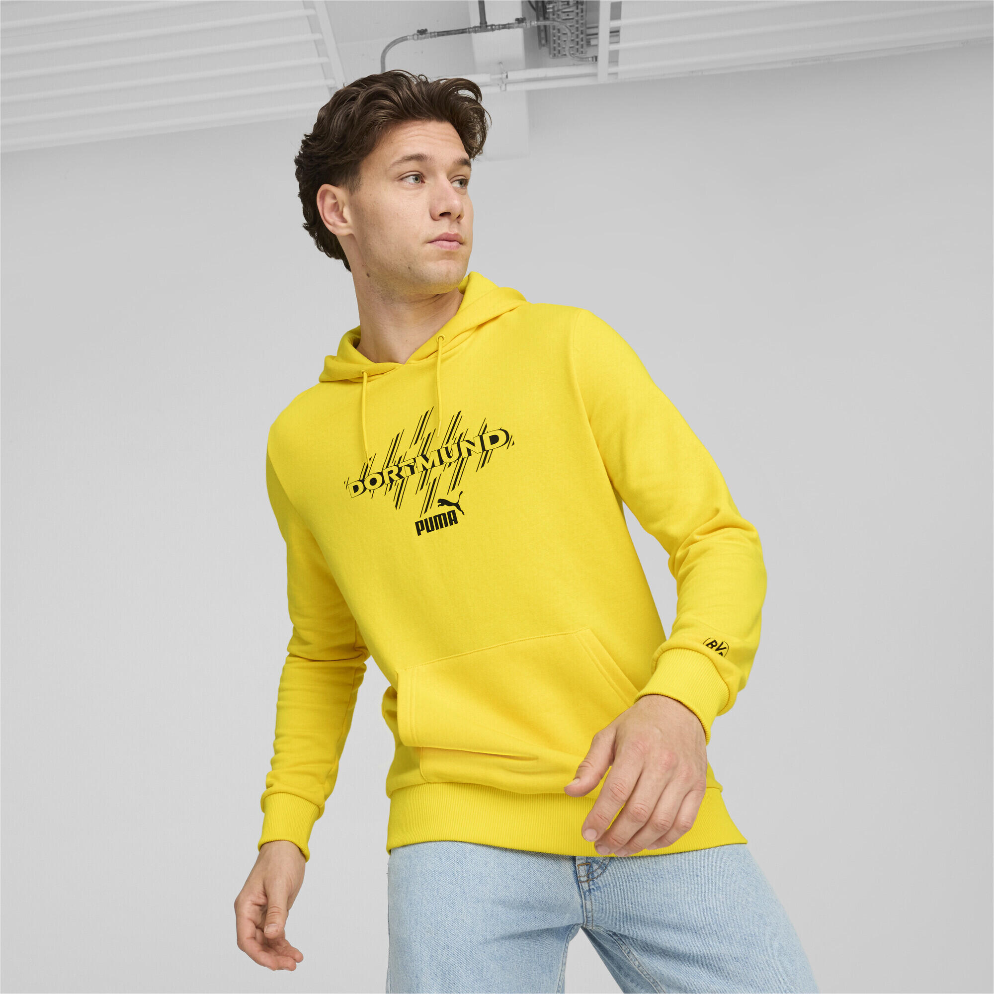 Hoodie ftblCULTURE Borussia Dortmund Homme PUMA Faster Yellow Black 2/7