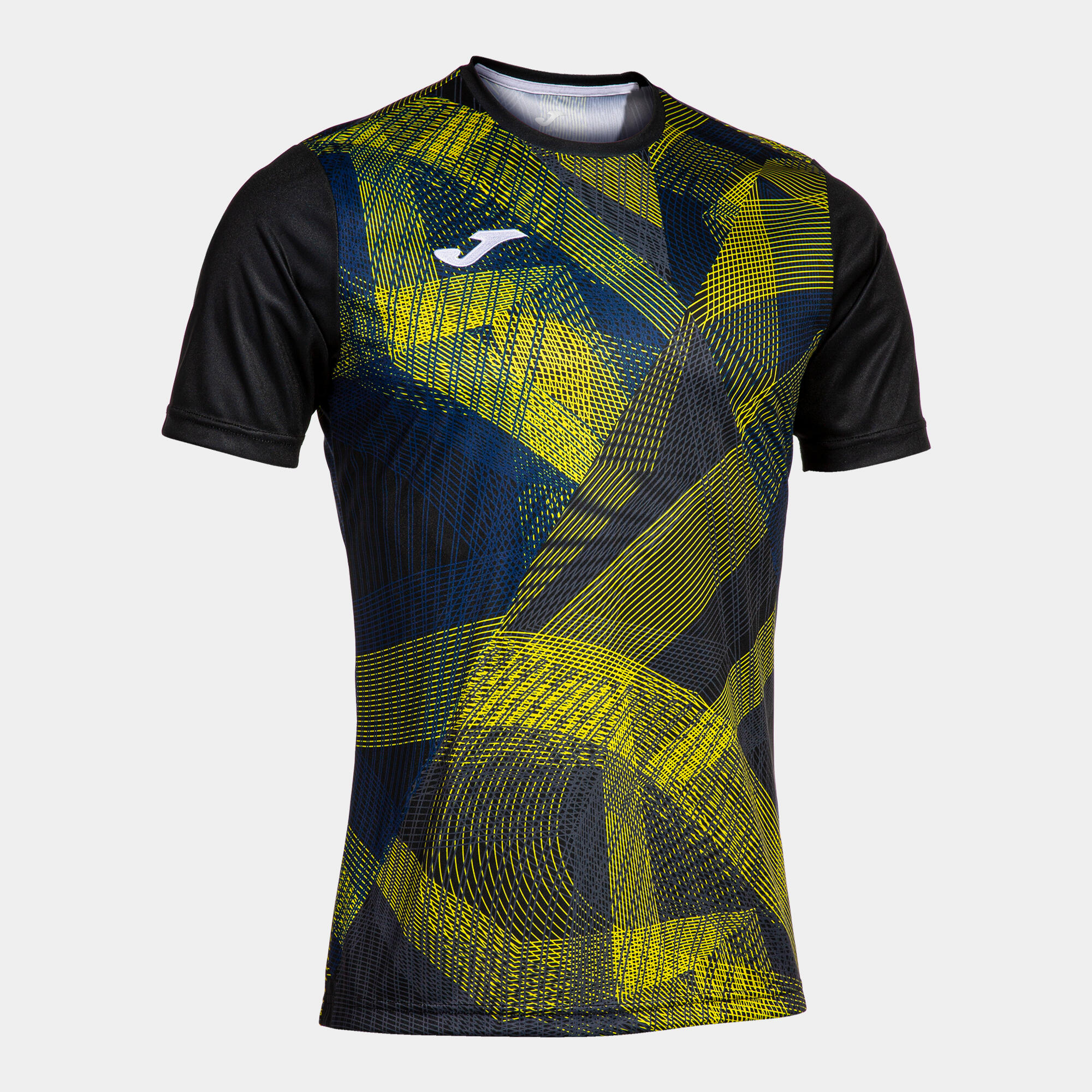 JOMA Sportovní triko Team Sleeve T-shirt Black-Yellow