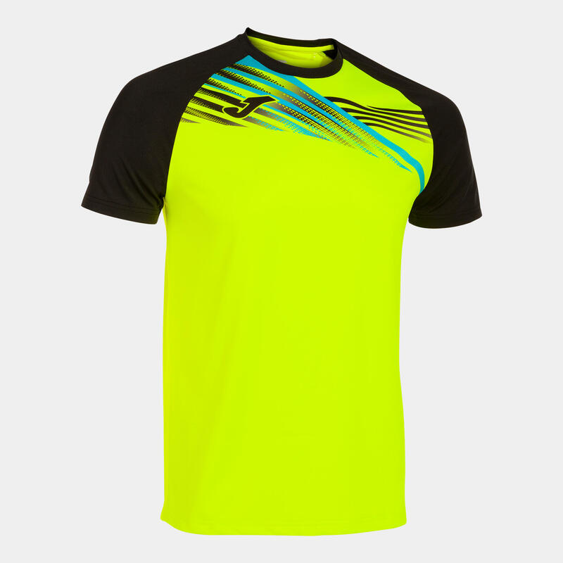 Camiseta Manga Corta Running Hombre Joma Elite X Amarillo Flúor