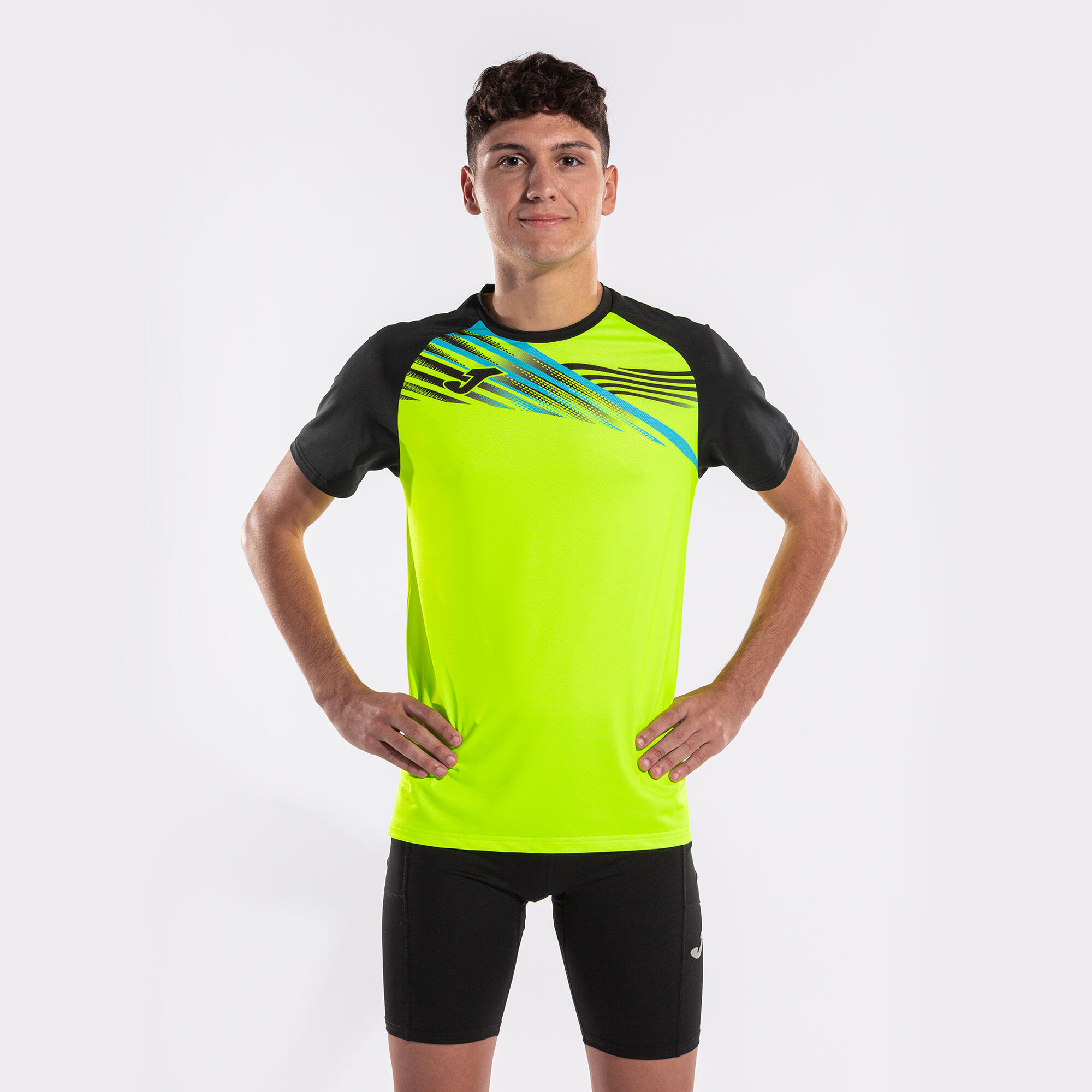 T-Shirt Manga Curta Running Homem Joma Elite X Amarelo Fluor 4/7