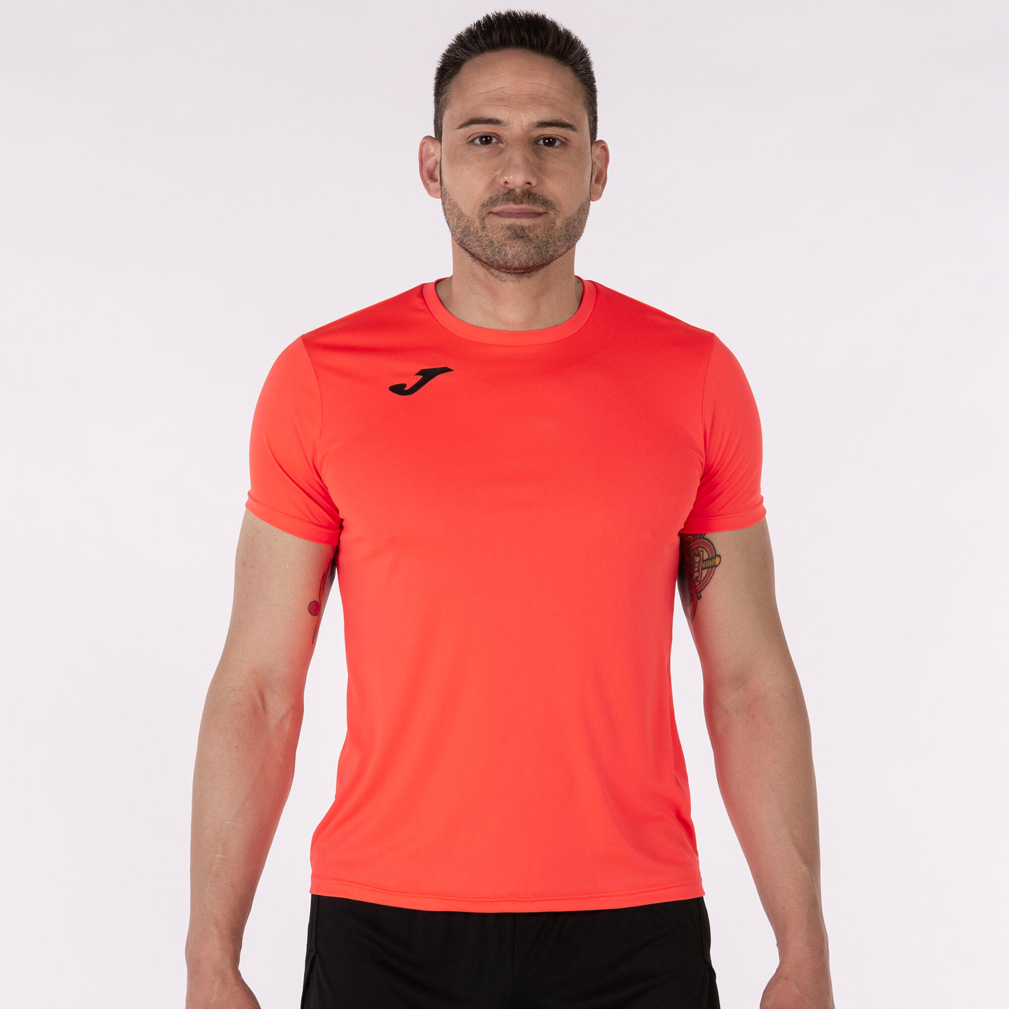 T-Shirt Manga Curta Running Homem Joma Record II Coral Fluor 2/5