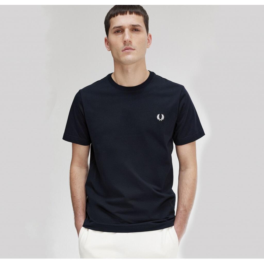 T-shirt de manga curta Fred perry para homem Navy 4/5