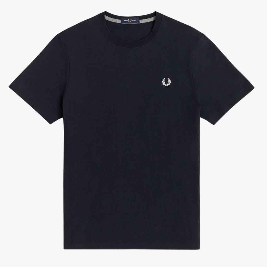 T-shirt de manga curta Fred perry para homem Navy 2/5