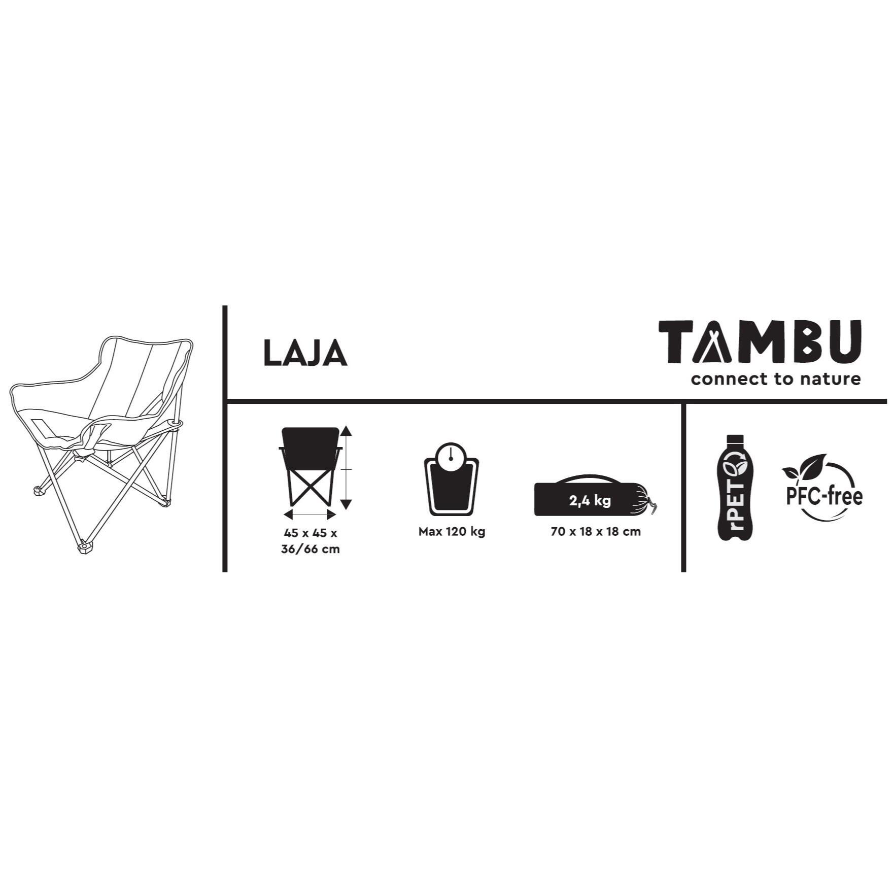 TAMBU Silla de camping LAJA | Plegable | Verde 7/7