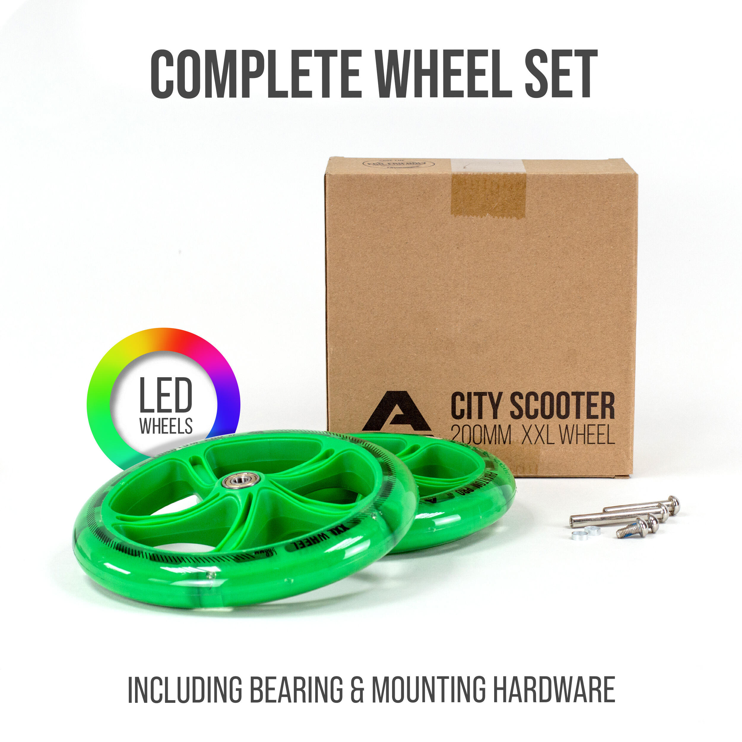 City Scooter 200mm Ersatzräder - Pro Wheels ABEC 7, LED verfügbar 6/7