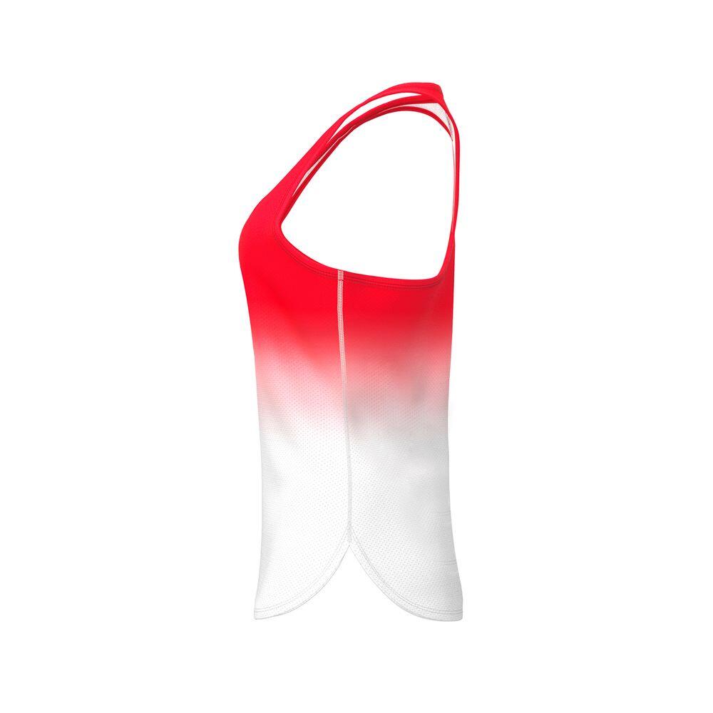 Bidi Badu Crew Gradiant Red White T-Shirt Feminina 5/7