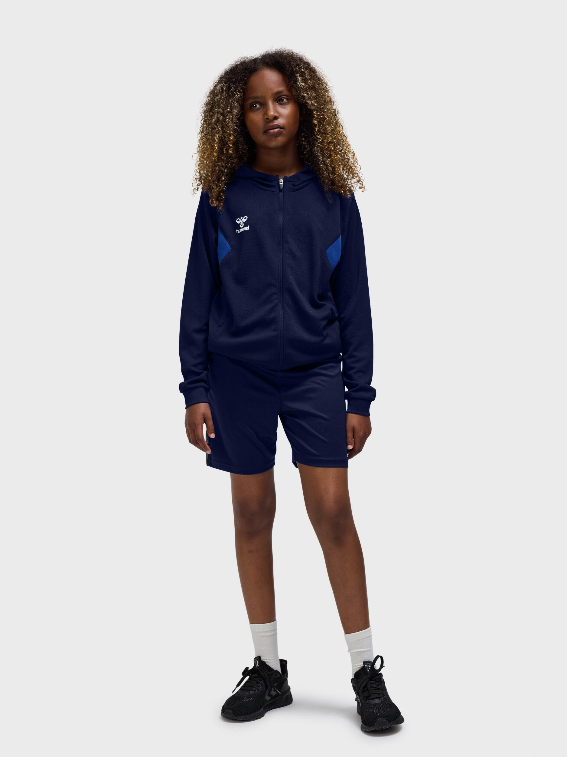 Giacca da tuta da bambino in poliestere con cappuccio e zip Hummel Authentic 4/7