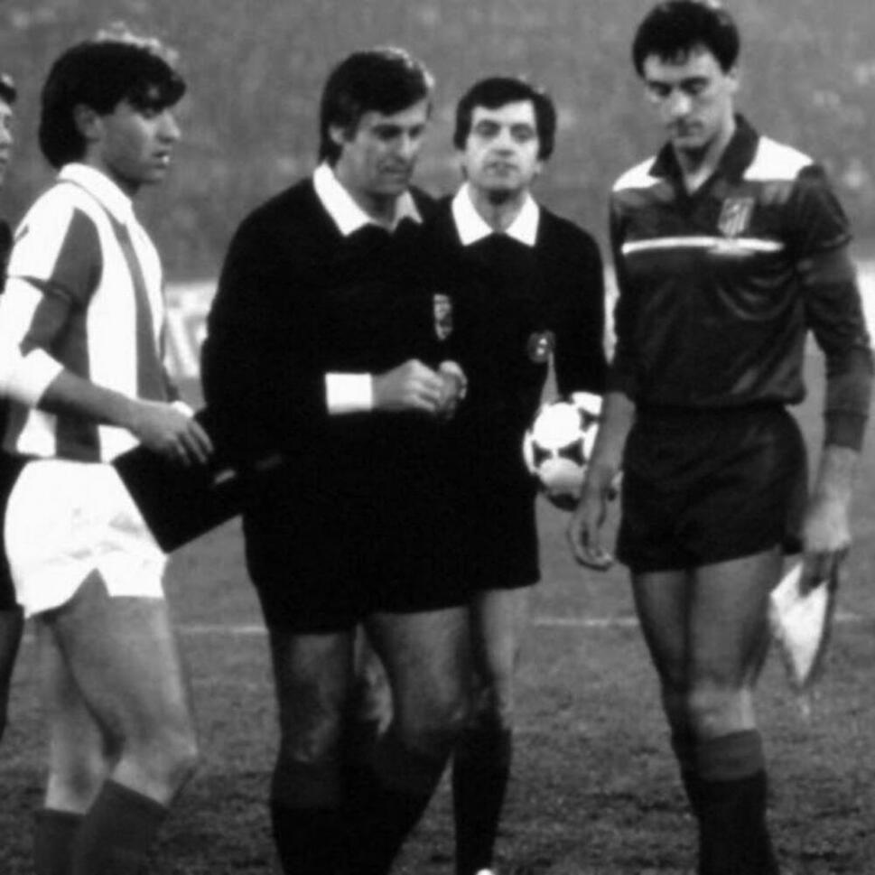 Koszulka piłkarska retro - Dorosły - Atlético Madrid 1986 Trzecia - Niebieska