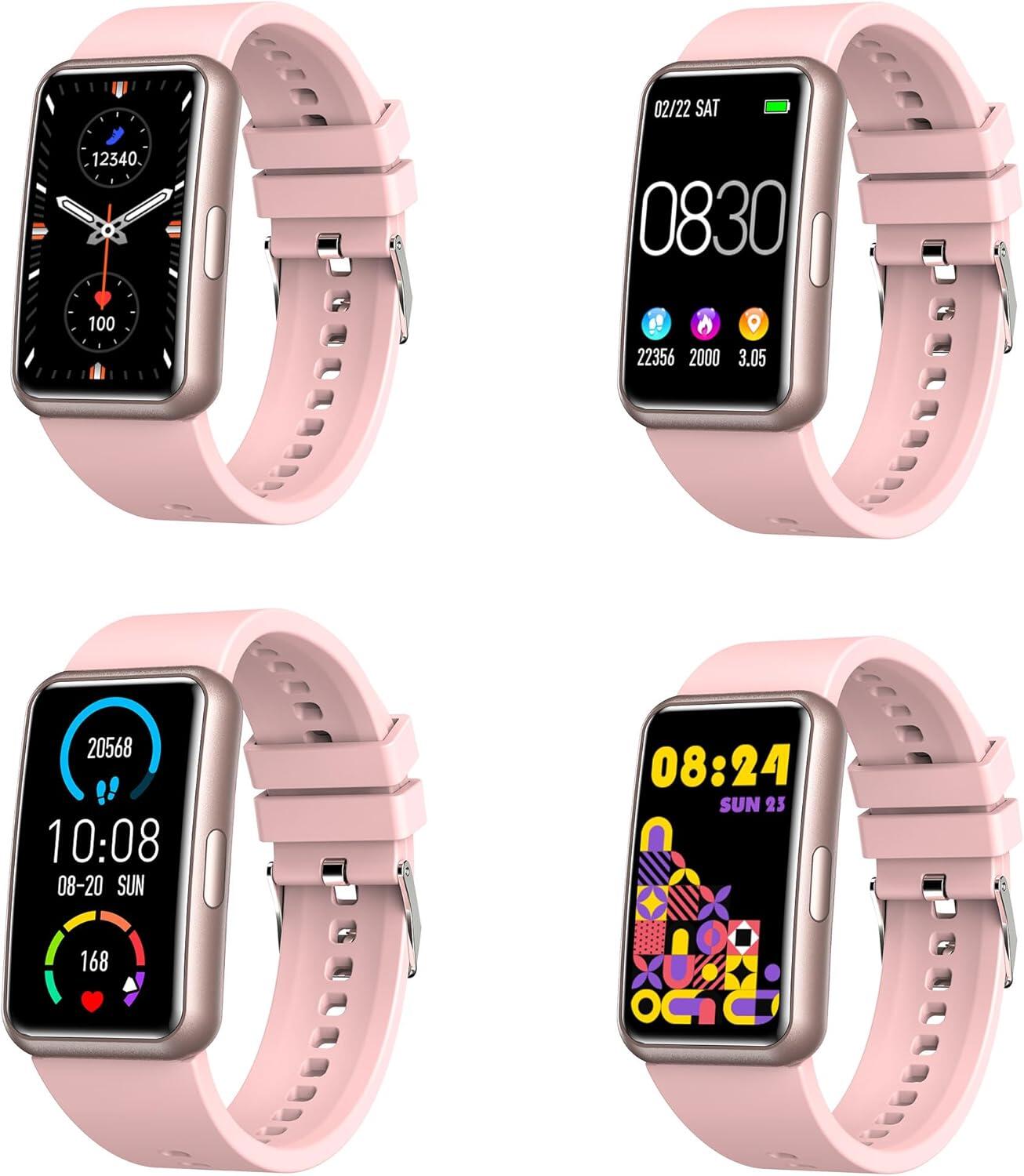 Relógio Inteligente com Tela Curva Sensível ao Toque - Abyx Fit Etna - Rosa 5/5