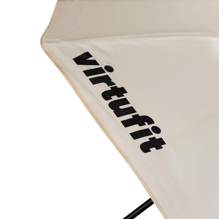 VirtuFit Umbrela de Plaja cu Paravan de Vant, 225 x 140 cm