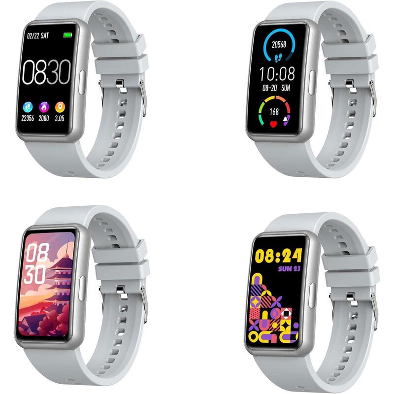 Montre Connectée avec Écran Tactile Incurvé – Abyx Fit Etna – Grise