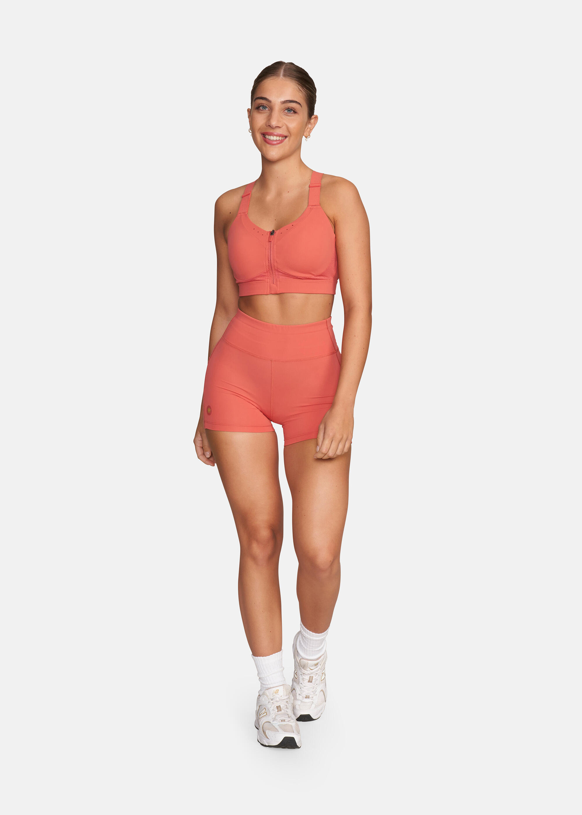 Brassière de sport  GEENA saumon respirant séchage rapide 4/5