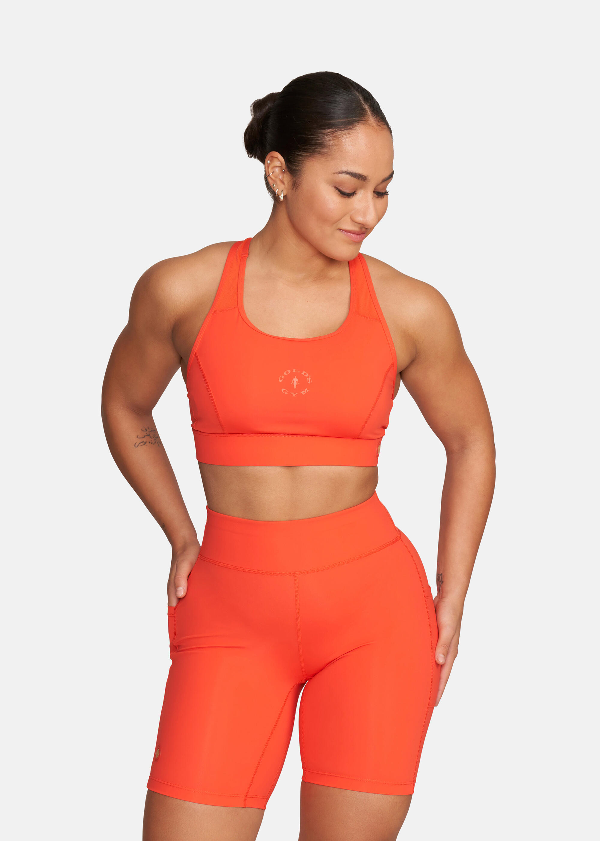 Brassière de sport NADIA rouge respirant séchage rapide respectueux de la peau 3/5