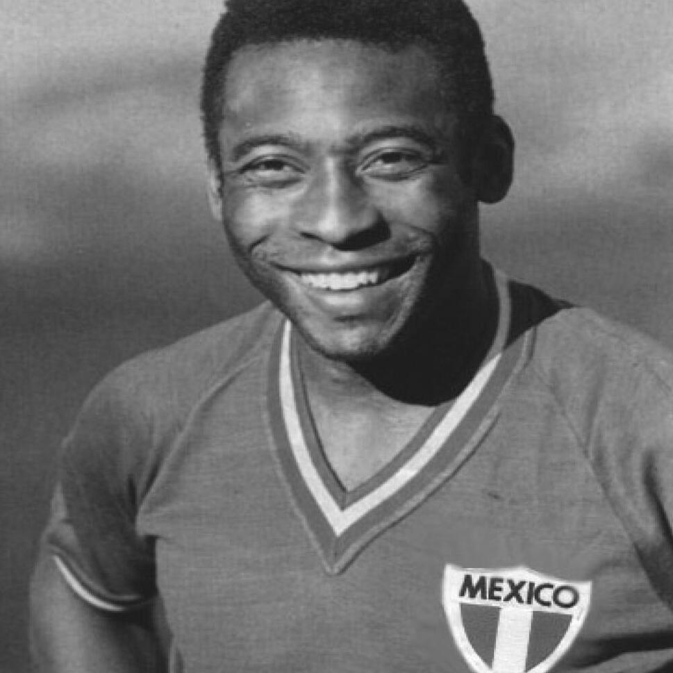 Koszulka retro piłkarska dla dorosłych - Meksyk z Pelé 1980 - Zielona