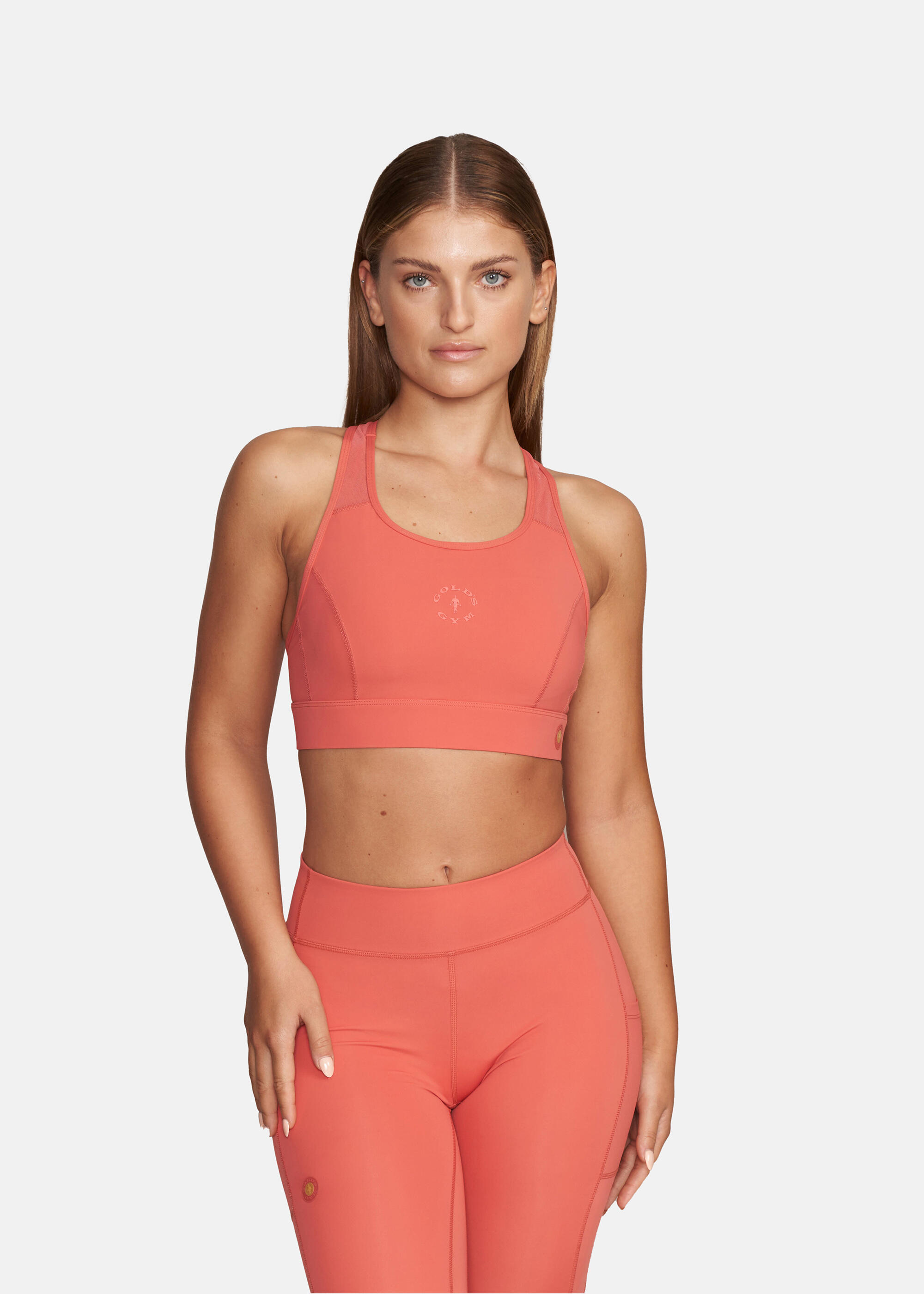 Brassière de sport NADIA saumon respirant séchage rapide 3/5