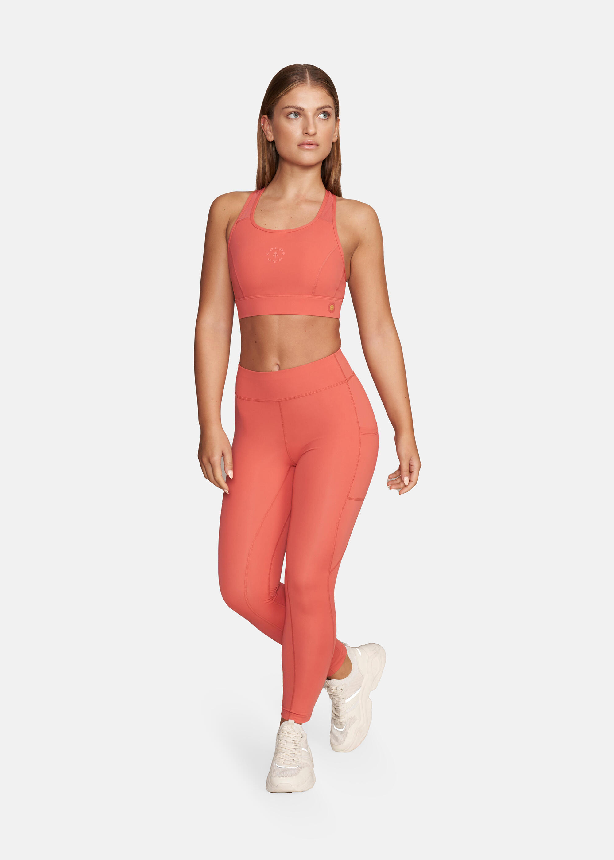 Brassière de sport NADIA saumon respirant séchage rapide 4/5