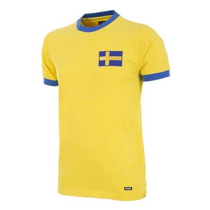 Maillot de football rétro - Homme - Suède années 1970 - Jaune