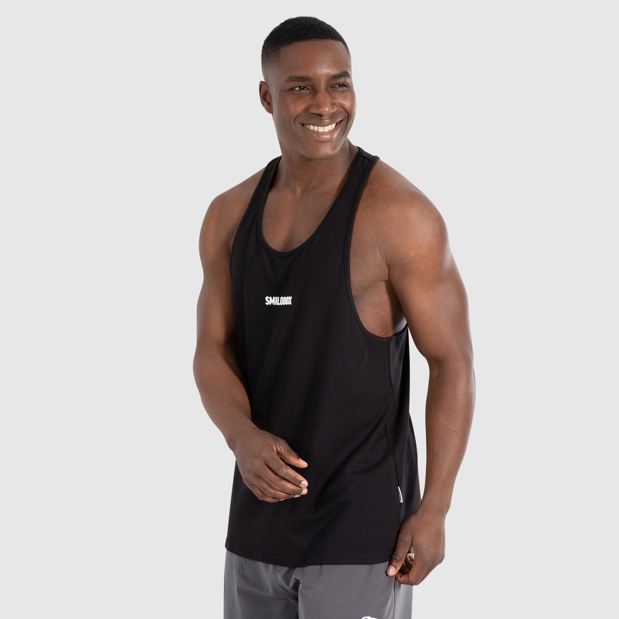Herren Stringer Top Leno Schwarz 2/6