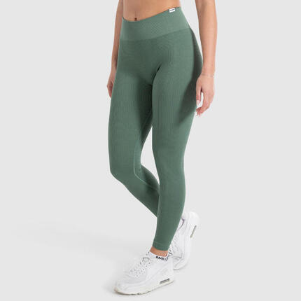Damen High Waist Leggings Amaze Ripp Hellblau Melange