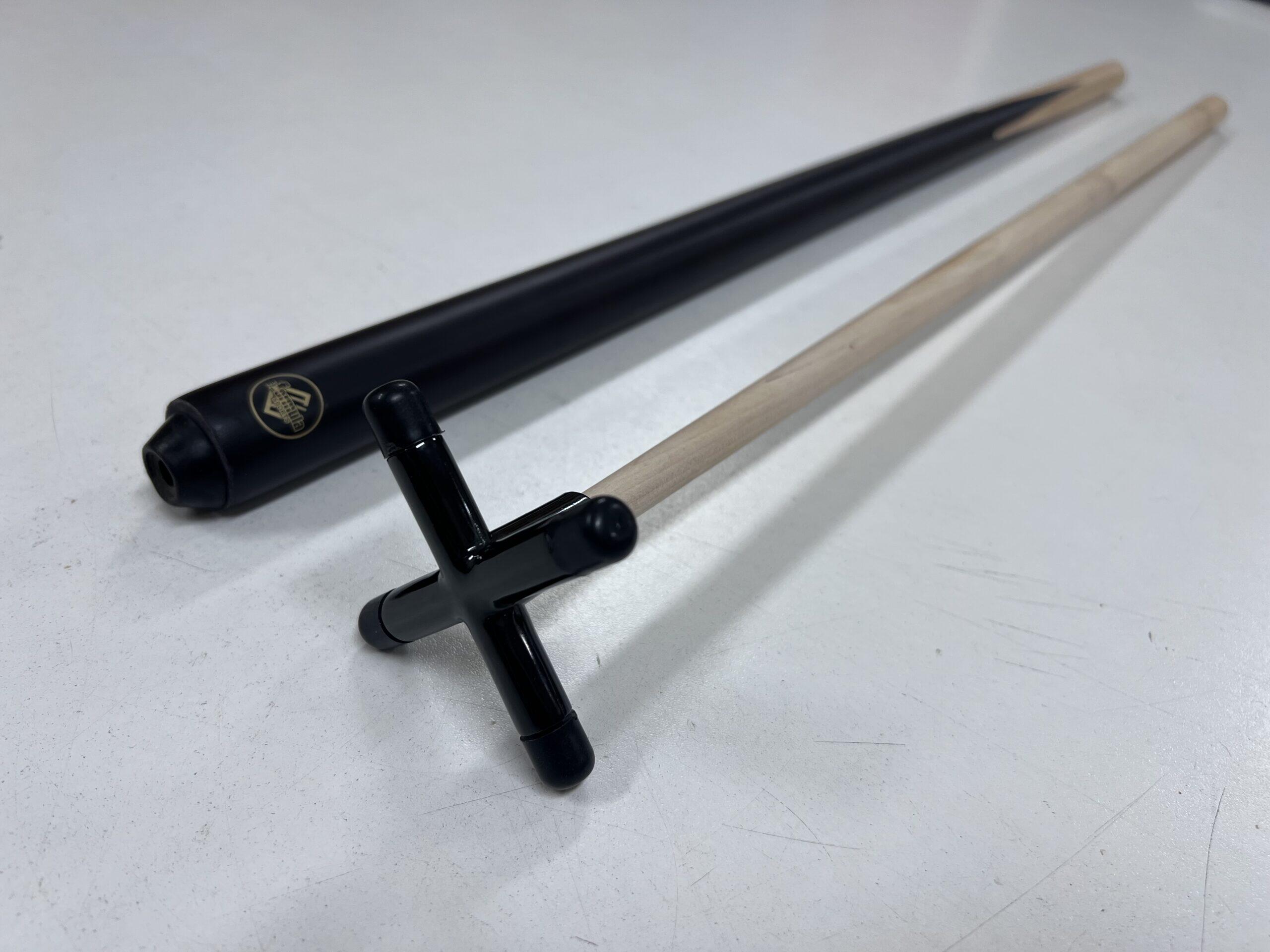 WOODEN MAPLE Pool Snooker Billiard Table Cue Black Chrome REST