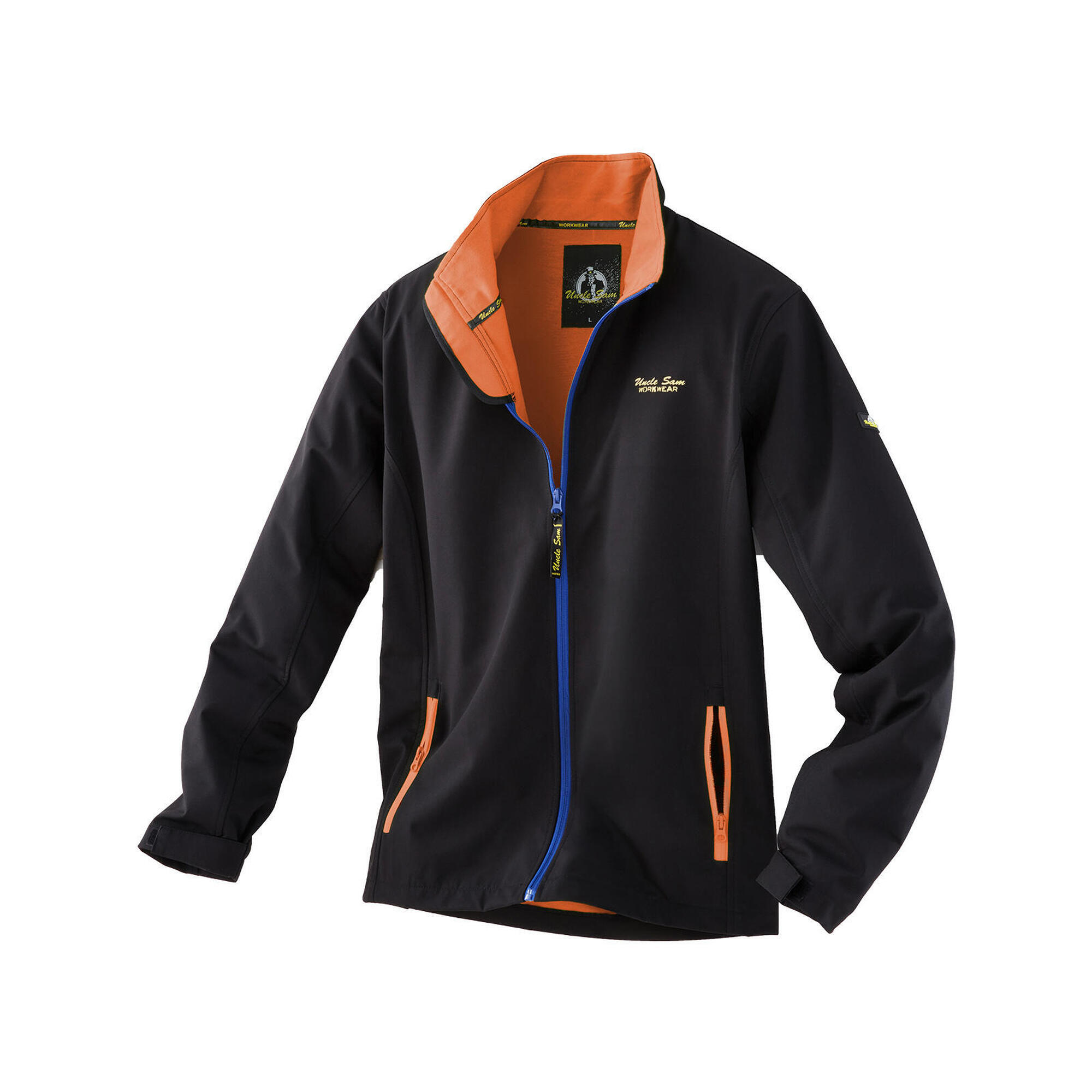 Uncle Sam - Uncle Sam Vêtements Veste Softshell Noire/marine/orange - Softshell - Noir - Decathlon