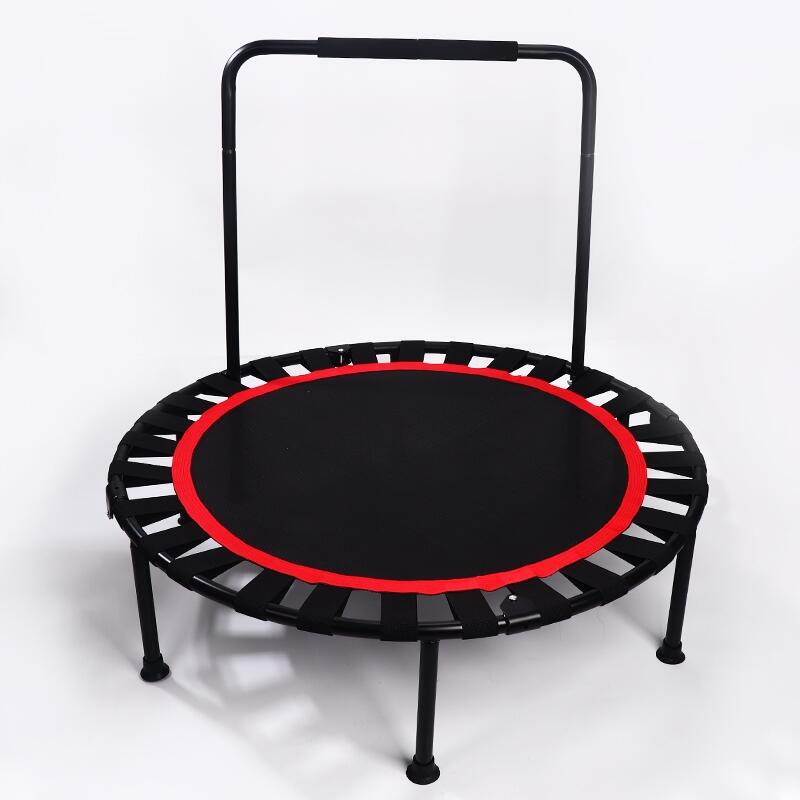 Trampolín redondo fitness Plegable Máx 150kg Reposabrazos regulable Desmontable