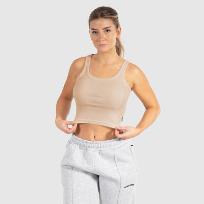 Damen Crop Top Myrana Braun