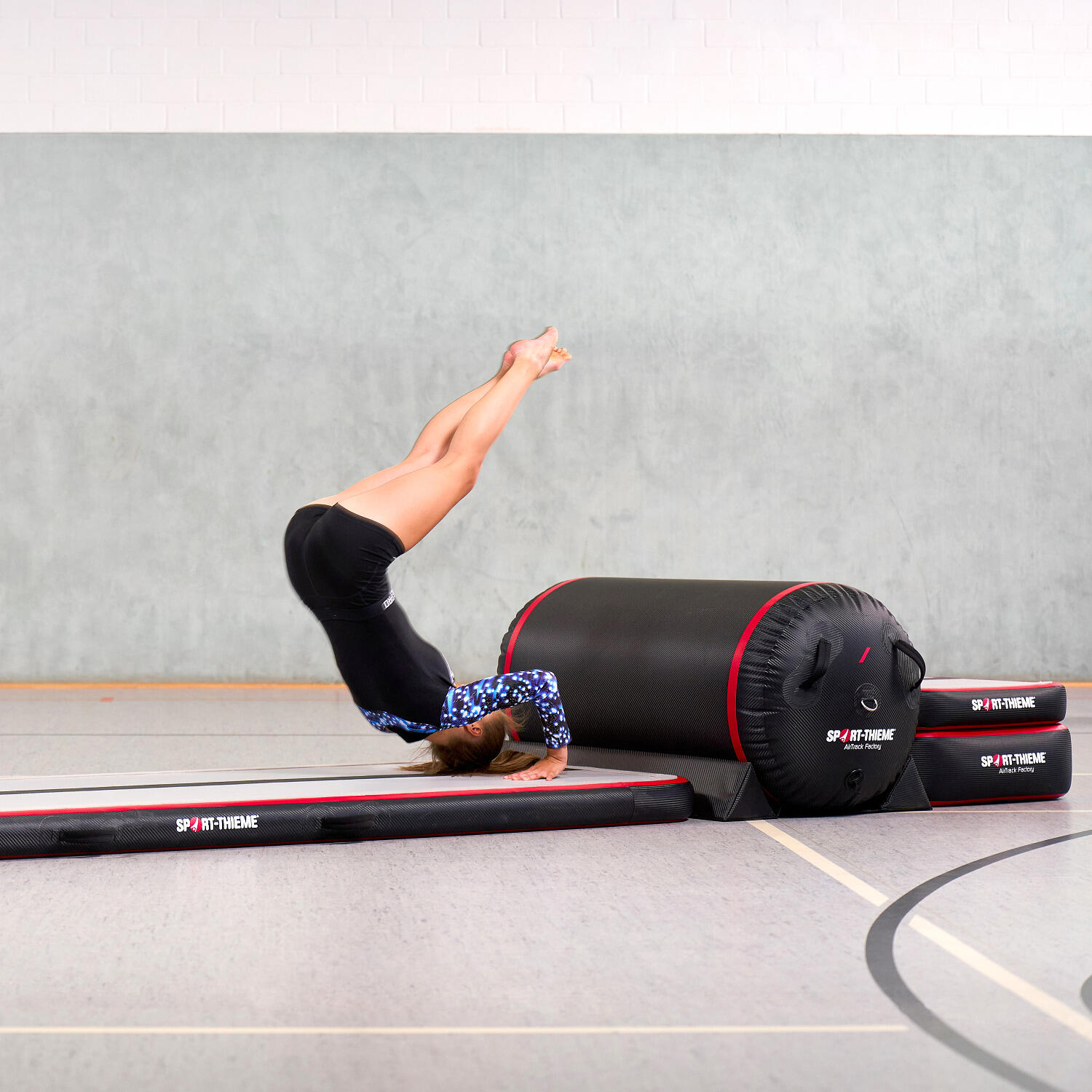 AirRoll Carbon Klein Turnen Unisex Schwarz-Rot 3/3