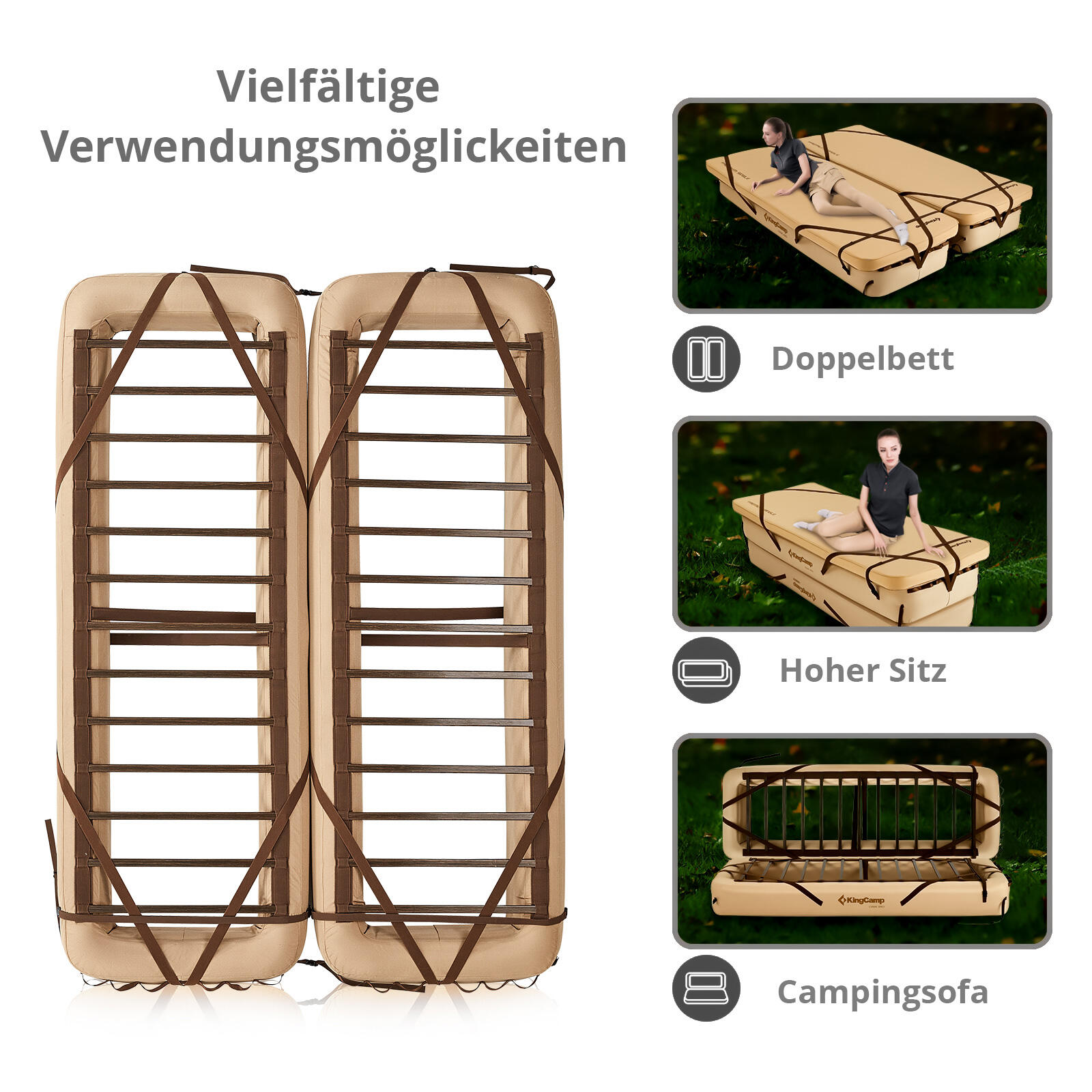 Lit de camp Dashwood Sous-lit Pour Matelas camping Gonflable 3/7