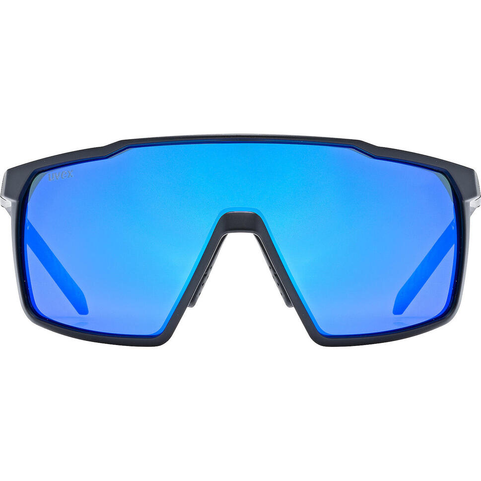 Okulary rowerowe Uvex MTN Perform S - black matt/mir.blue