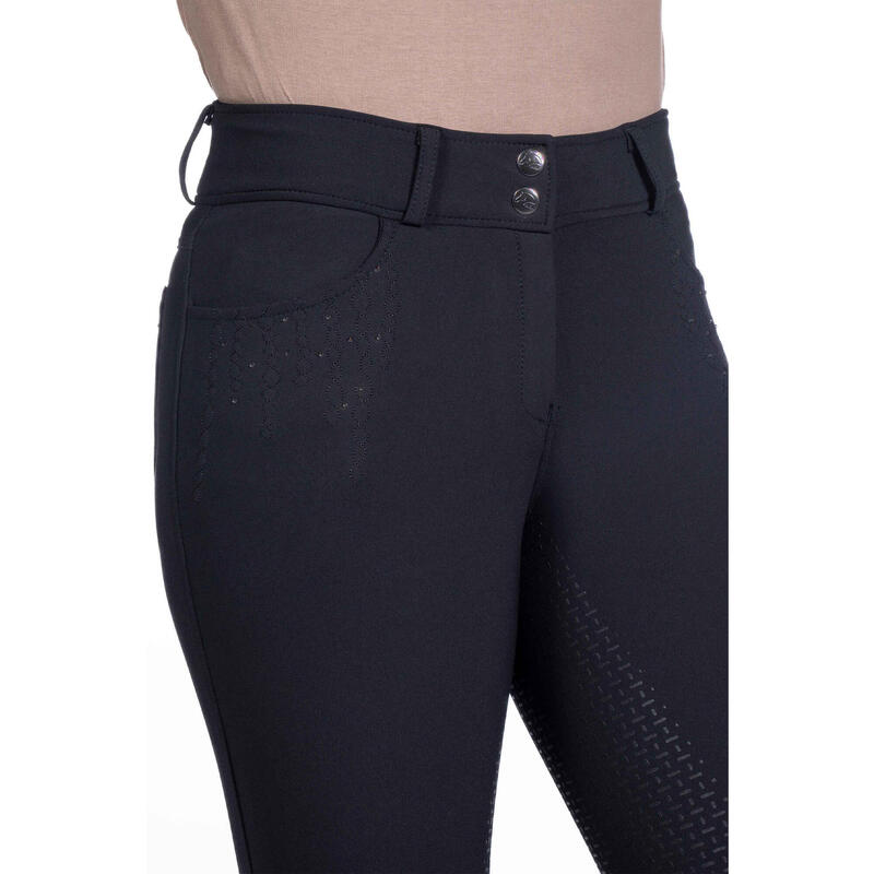 Culotte d'équitation femme Savona Style avec fond en silicone NOIR