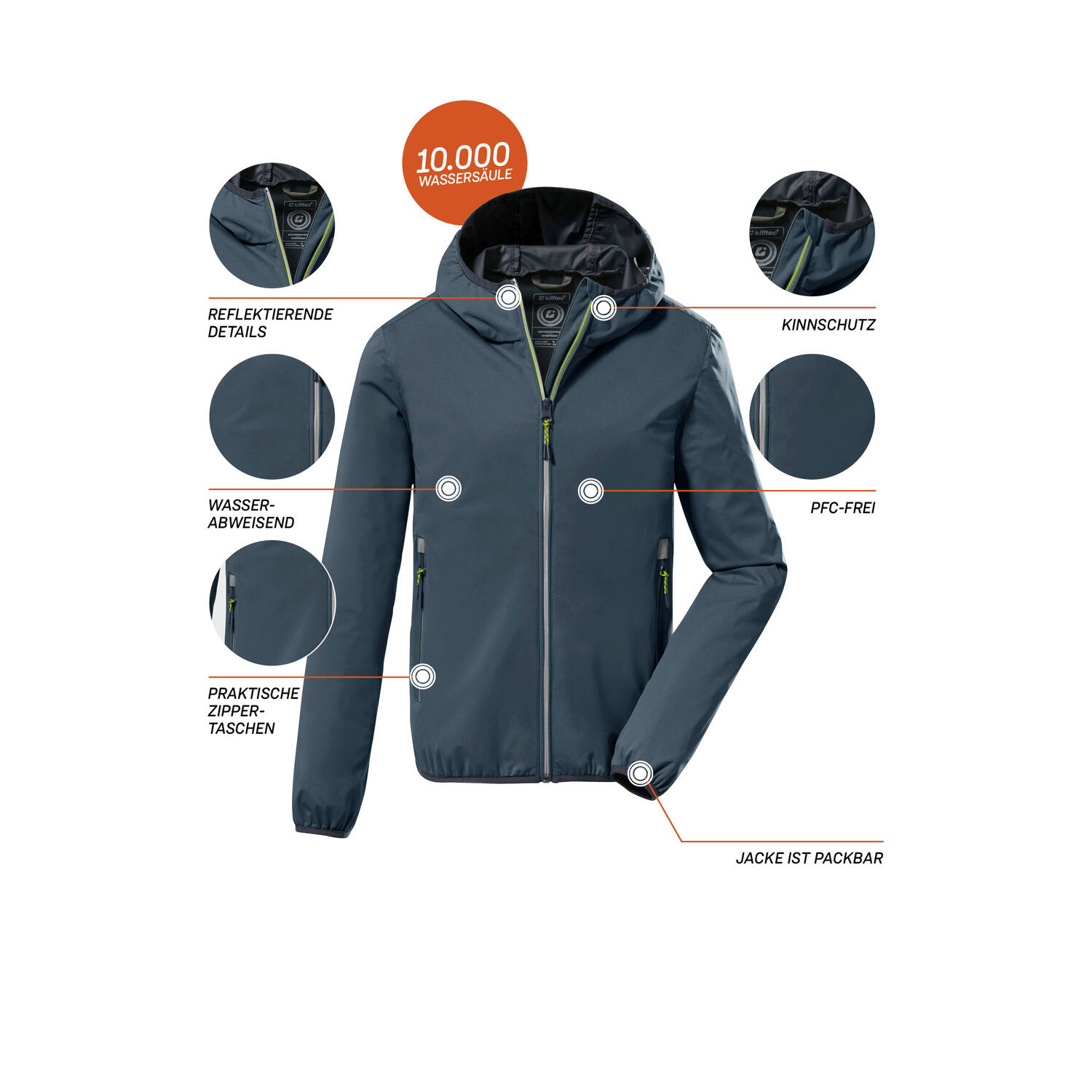 Jungen, Kinder Outdoorjacke KOS 167 6/6