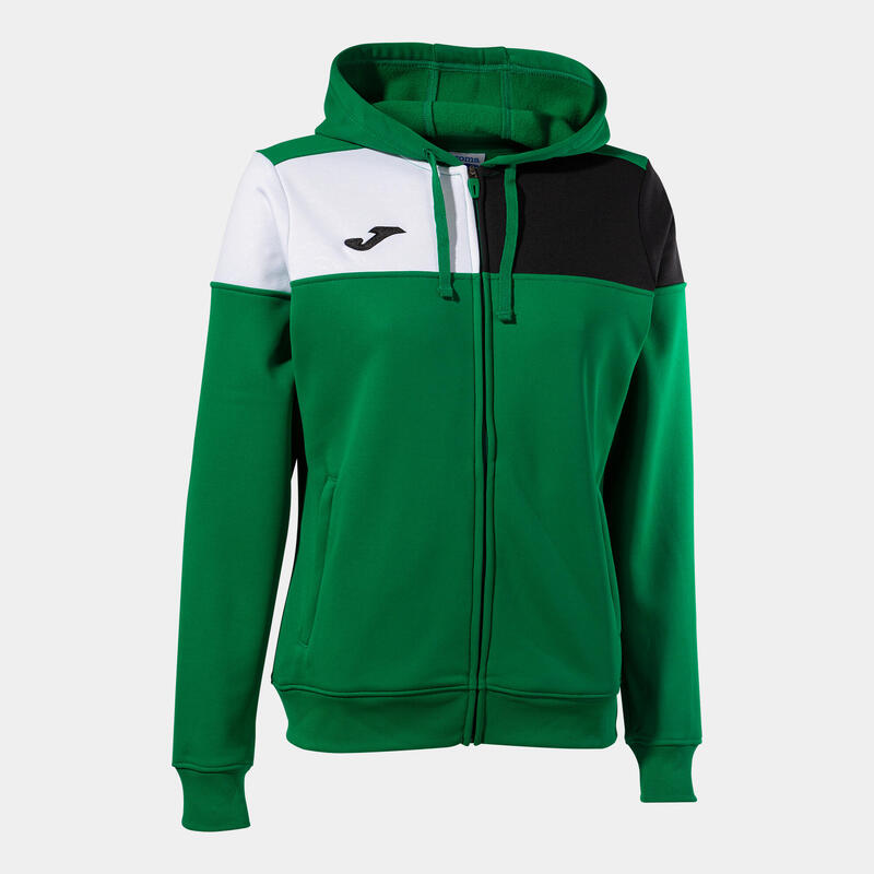 Chaqueta Con Capucha Fútbol Mujer Joma Crew V Verde