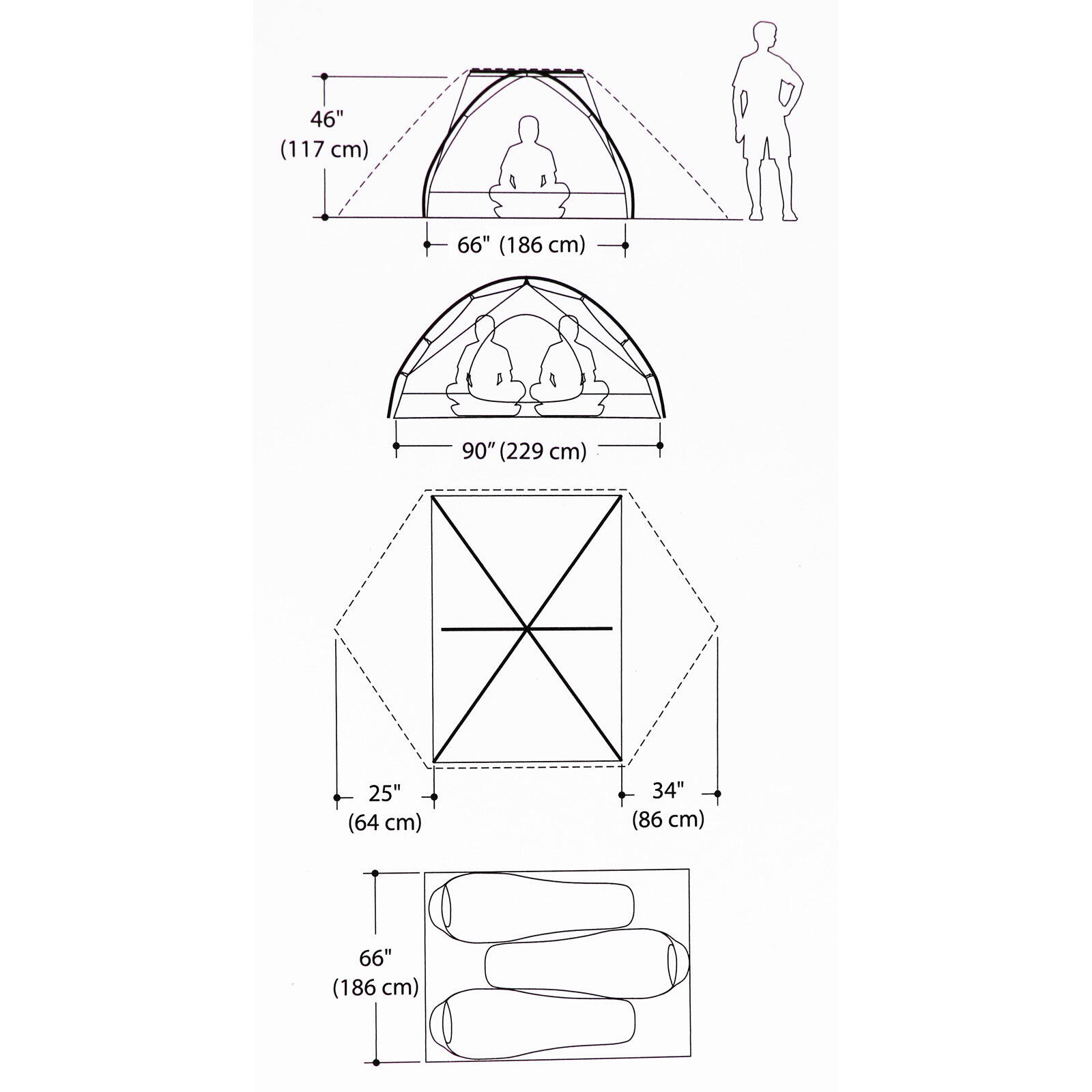 Barraca de acampamento Marmot Vapor 3P para 3 pessoas 2/5
