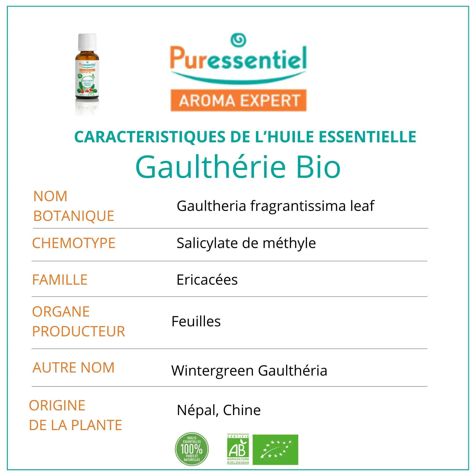 Huile Essentielle | Gaulthérie | BIO | 30 ML 2/3