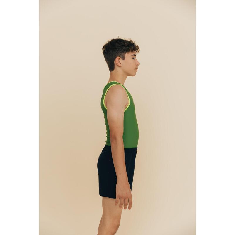 Maillot de gymnastique Aerial vert pour garçon