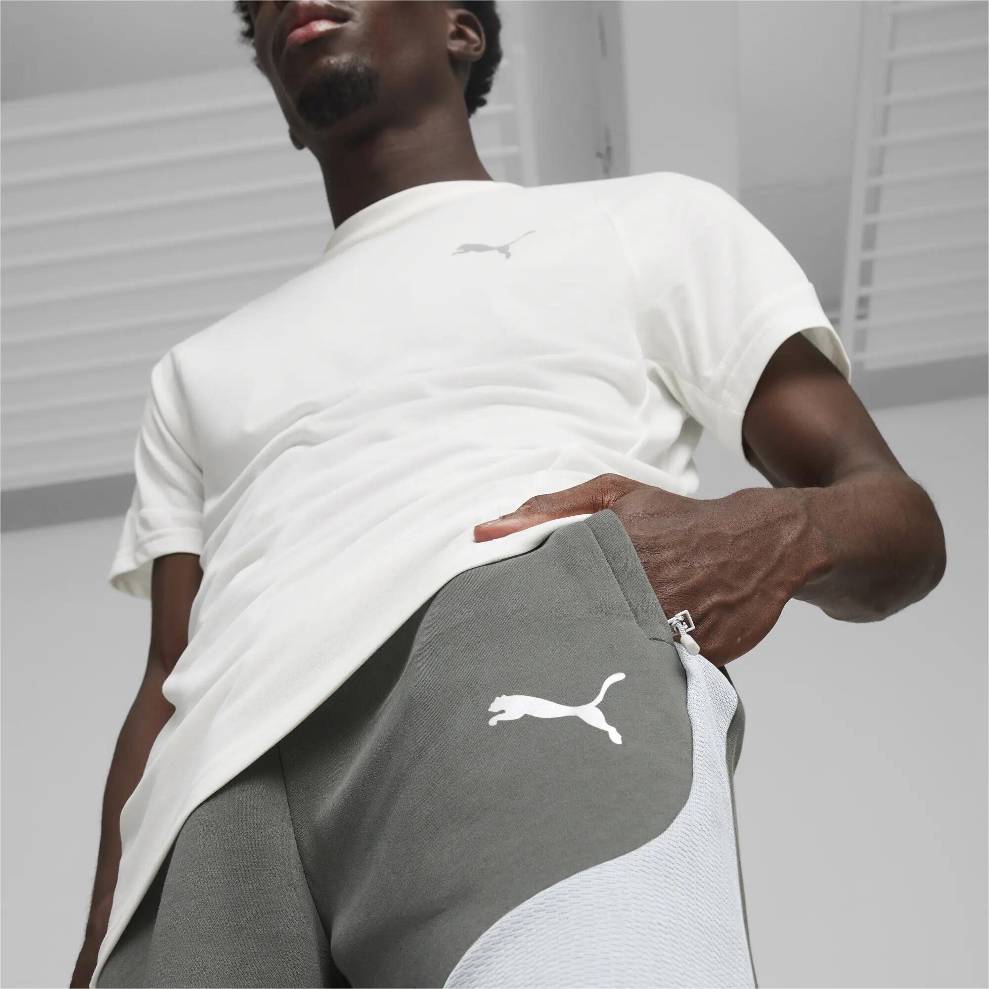 Pantaloncini da uomo Puma EVOSTRIPE 8'' DK grigi, taglia S 3/6