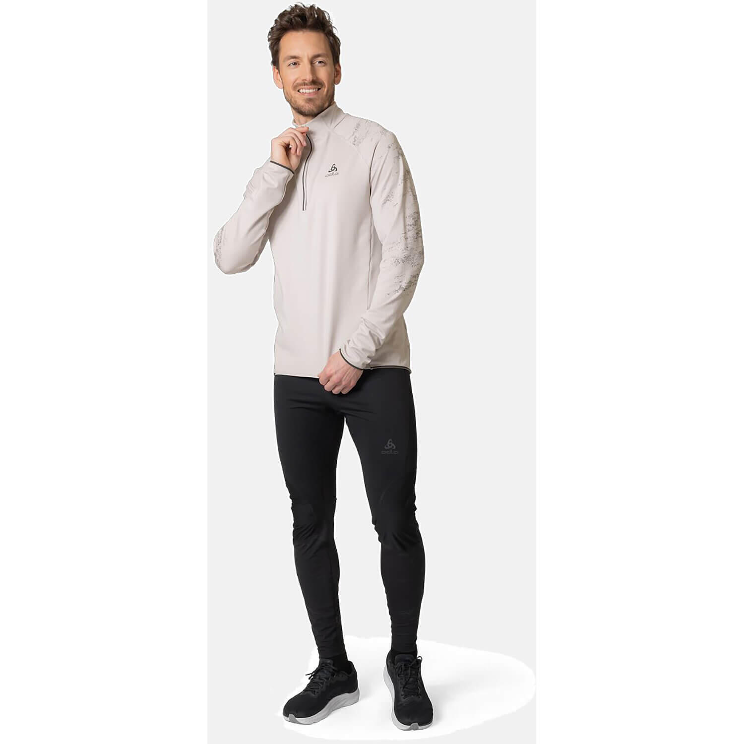 Odlo Zeroweight Reflektierende warme Herren-Lauftights 3/4