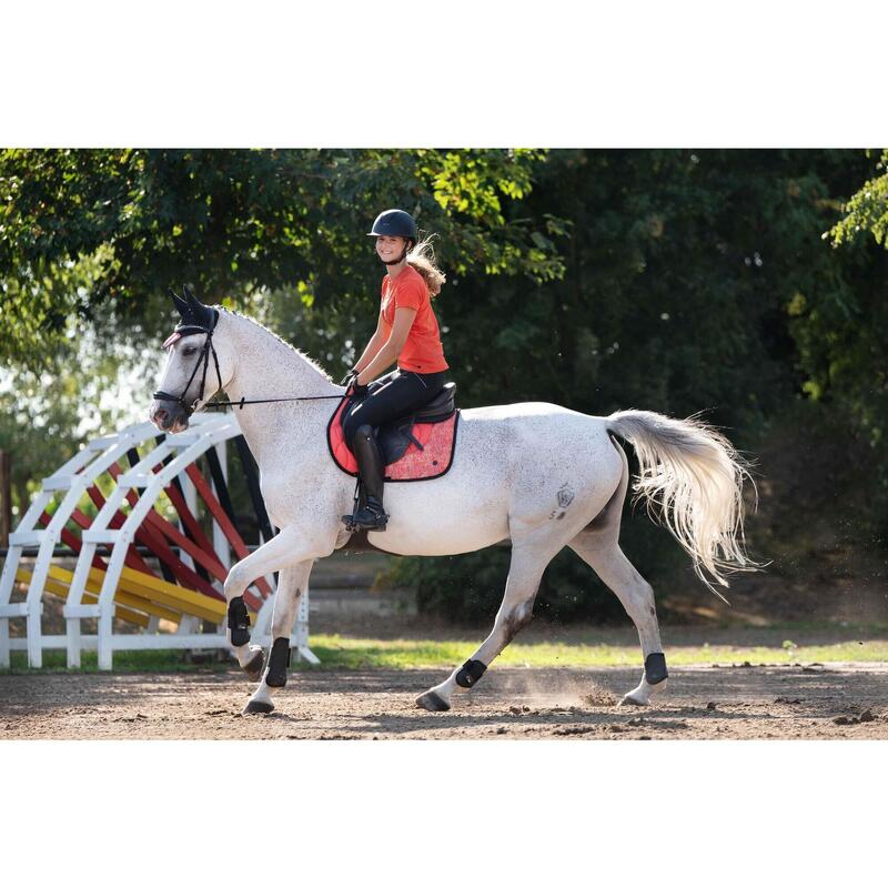 HKM Mellow Velvet Tapis de selle 8900 Framboise Poney Polyvalence / Poney