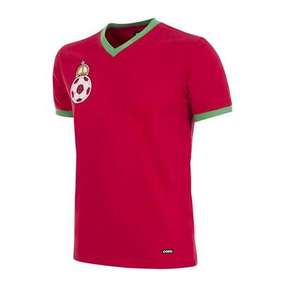 Retro voetbalshirt - heren - marokko 1970 - rood