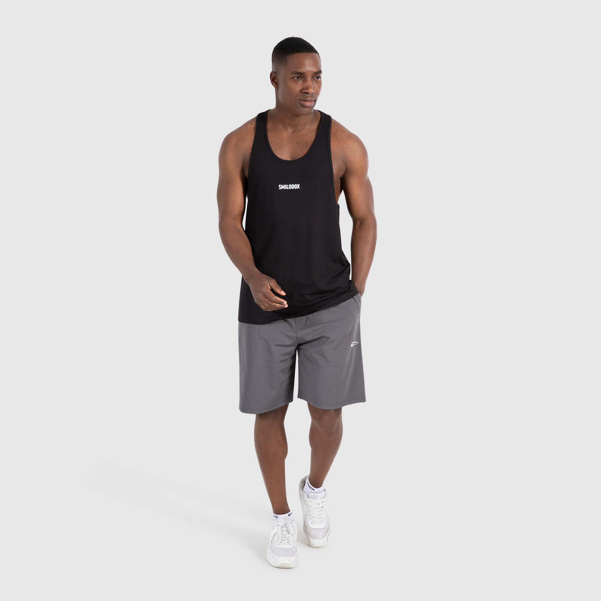 Herren Stringer Top Leno Schwarz 3/6