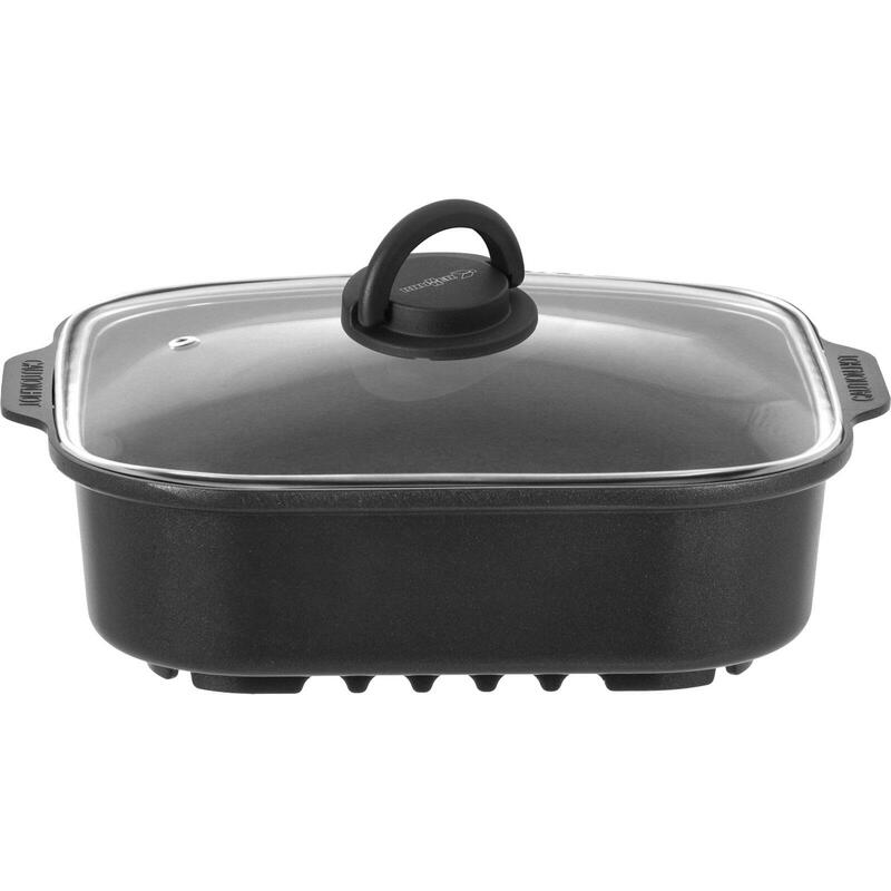 Rôtissoire Casserole Devil Square Pan Outdoor Camping Poêle à frire Couvercle